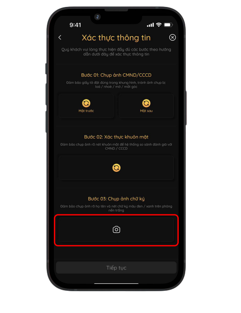 Bước 7: Nhập thông tin nghề nghiệp và thu nhập